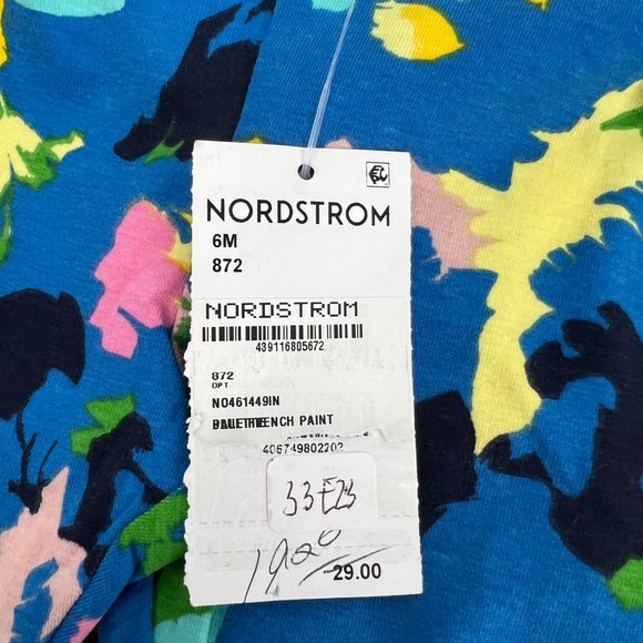 Nordstrom Babies' 2-Pack Print Pull On Leggings Blue French Paint Palette 6M NWT - Picture 4 of 6